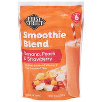 First Street Smoothie Blend, Banana, Peach & Strawberry, 6 Each