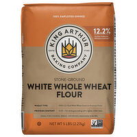 King Arthur Baking Company Stone-Ground White Whole Wheat Flour - 5 Pound
