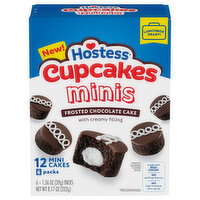 Hostess Cupcakes, Frosted Chocolate, Minis - 6 Each
