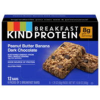 Kind Breakfast Bars, Peanut Butter Banana Dark Chocolate - 6 Each