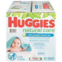 Huggies Wipes, Cucumber & Green Tea, Refreshing, 10 Each