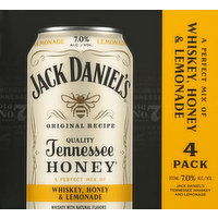 Jack Daniel's Whiskey, Tennesse Honey, 4 Pack