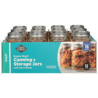 First Street Canning & Storage Jars, Regular Mouth, Quart - 12 Each