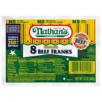 Nathan's Famous Skinless Beef Franks - 12 Ounce