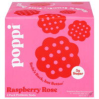 Poppi Prebiotic Soda, Raspberry Rose