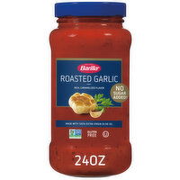 Barilla Pasta Sauce Roasted Garlic - No Added Sugar - Made with 100% Extra Virgin Olive Oil - No Artificial Colors, Flavors or Preservatives - Non-GMO, Gluten Free, Kosher, 24 Ounce