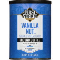 First Street Coffee, 100% Arabica, Ground, Medium, Vanilla Nut - 11.3 Ounce