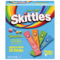 Skittles Drink Mix, Tropical, Singles to Go!, Variety Pack - 30 Each