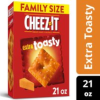 Cheez-It Cheese Crackers, Extra Toasty, Family Size - 21 Ounce