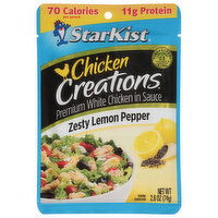 StarKist Chicken in Sauce, Zesty Lemon Pepper, Premium, White, 2.6 Ounce