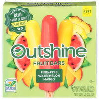 Outshine Fruit Bars, Pineapple Watermelon Mango - 12 Each