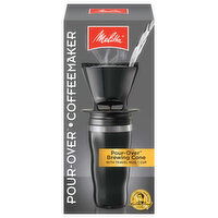 pour over coffee maker,Melitta Coffee Maker,Brewing Cone with Travel Mug - 1 Each