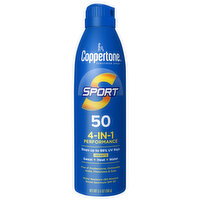 Coppertone 4-in-1 Performance Broad Spectrum SPF 50 Sunscreen Spray - 5.5 Ounce
