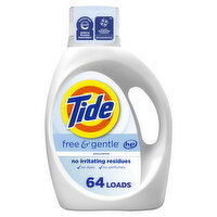 Tide Free & Gentle Liquid Laundry Detergent, 64 Loads - 84 Fluid ounce