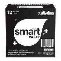 smartwater Glaceau Alkaline With Antioxidant, 33.8 fl oz, 12 Ct - 12 Each