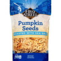 First Street Pumpkin Seeds, Roasted with Sea Salt, 22 Ounce