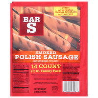 Bar S Polish Sausage, Smoked, Family Pack