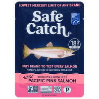 Safe Catch Pink Salmon, Wild Pacific, Skinless & Boneless - 3 Ounce