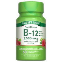 Nature's Truth B-12, Fast Dissolve, 2500 mg, Tablets - 60 Each