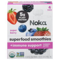 Noka Superfood Smoothies, +Immune Support, Super Berry - 16.9 Ounce