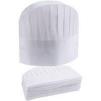 Paper Fastfood Cook Hats - 100 Each