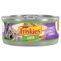 Friskies Cat Food, Turkey & Giblets Dinner, Pate - 5.5 Ounce