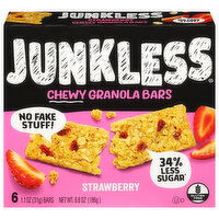 Junkless Granola Bars, Strawberry, Chewy