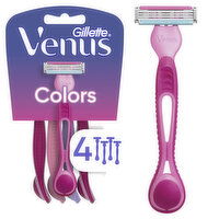 Venus Simply 3 Colors Disposable Razors, 4 Each