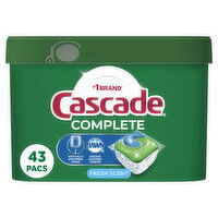 Cascade Complete Dishwasher Pods, Fresh, 43 Each