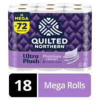 Quilted Northern Toilet Paper, Unscented, Mega Rolls, 3-Ply