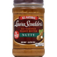 Laura Scudders Peanut Butter, Old Fashioned, Nutty - 26 Ounce