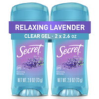 Secret Fresh Clear Gel Antiperspirant and Deodorant, Lavender, Pack of 2 - 5.2 Ounce