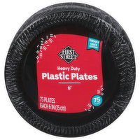 First Street Plates, Plastic, Heavy Duty, 75 Each