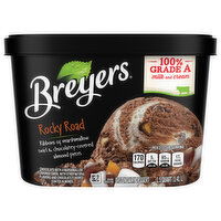 Breyers Frozen Dairy Dessert, Rocky Road - 48 Ounce