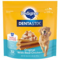 Pedigree Treats for Dogs, Original with Real Chicken, Triple Action, Large (40+ LB) - 26.6 Ounce