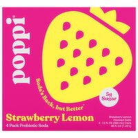 Poppi Strawberry Lemon Prebiotic Soda