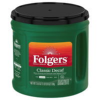 Folgers Coffee, Ground, Medium, Classic Decaf - 25.9 Ounce