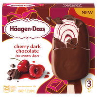 Haagen-Dazs Cherry Dark Chocolate Ice Cream Bars - 3 Each