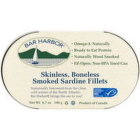 Bar Harbor Sardine Fillets, Skinless, Boneless, Smoked - 6.7 Ounce