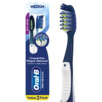 Oral-B Pro Clean Cross Action Toothbrushes, Medium - 2 Each