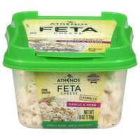Athenos Crumbled Garlic & Herb Feta Cheese - 6 Ounce