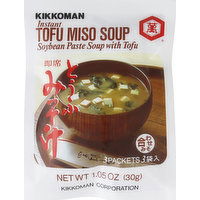 Kikkoman Instant Soup, Soybean Paste with Tofu, Tofu Miso - 3 Each