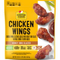 Foster Farms Honey BBQ Chicken Wings, Frozen - 22 Ounce