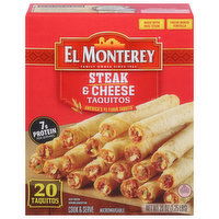 El Monterey Taquitos, Steak & Cheese, 20 Each