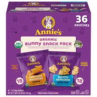Annie's Organic Cheddar Bunnies/B-Day Cake Bunny Snack Pack - 36 Each