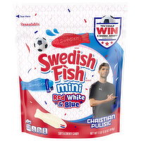 Swedish Fish Christian Pulisic Soft & Chewy Red White & Blue Mini Candy