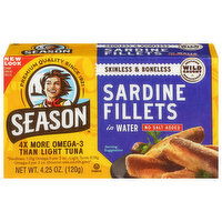 Season Fillets, in Water, Skinless & Boneless - 4.25 Ounce