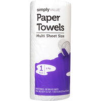 Simply Value Paper Towels, Multi Sheet Size, 2 Ply - 1 Each