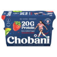 Chobani Lowfat Greek Strawberry Kiwi Yogurt - 4 Each