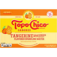 Topo Chico Sabores Tangerine With Ginger Extract Flavored Sparkling Water Portable Cans